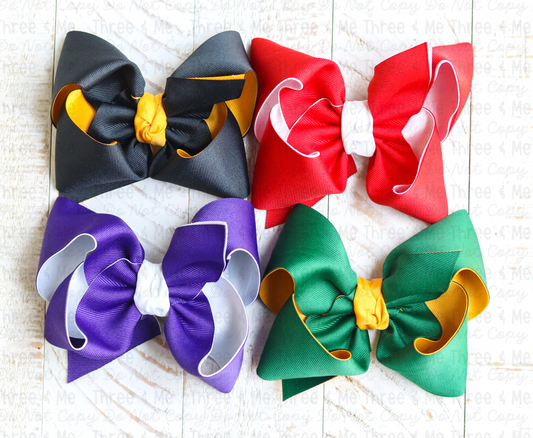 Two Toned Gameday Bows (Aspen Style)